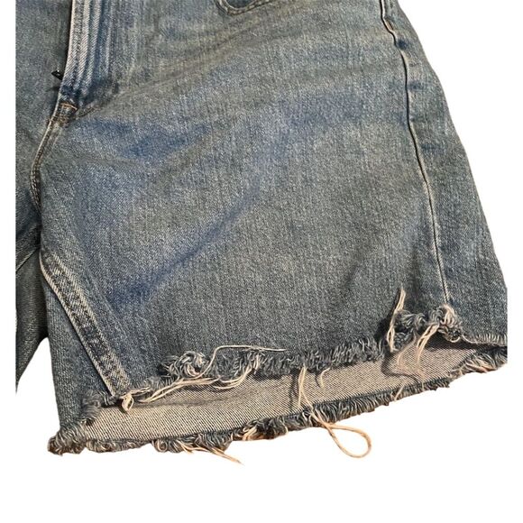 Everlane Women's Relaxed Denim Shorts Blue Size 33 Frayed Hem - Picture 2 of 9